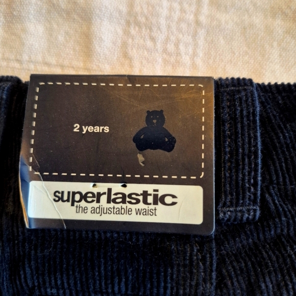Baby Gap boys size 2T navy blue corduroy pants, adjustable waist, NWT - Picture 4 of 6